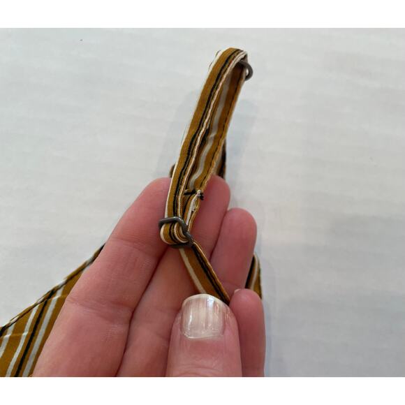 Japna Neutral Brown Striped Satin Cami / Camisole, Size M - Picture 6 of 12